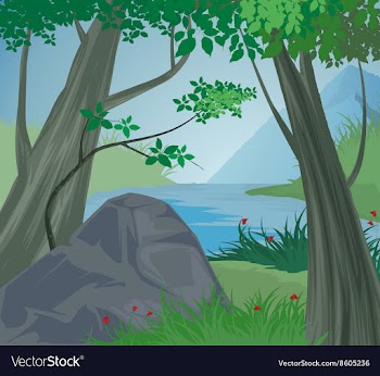 Tree scene vector image