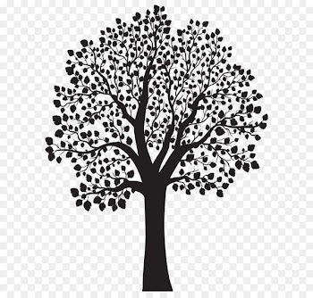 Tree Silhouette Illustration - Tree Silhouette PNG Clip Art Image 