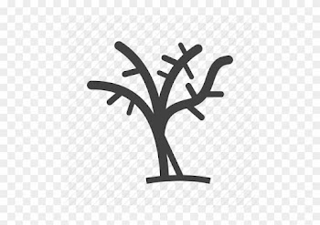 Tree Silhouette Of Circular Leaves - Branch Of Tree Icon