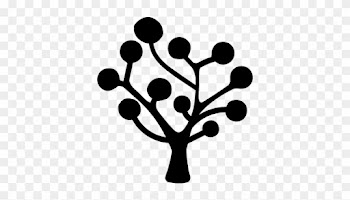 Tree Silhouette Of Circular Leaves Vector - Decision Tree Icon Png