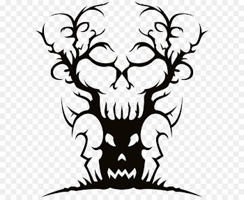 Tree Spooky Halloween Clip art - Scary Spooky Tree PNG Clipart Image 