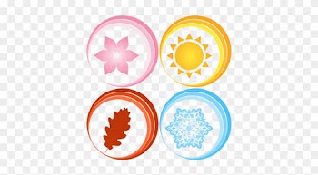Tree, Sun, Nature, Picture, Rain, Snow, Tree, Weather - Four Seasons Symbols