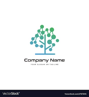 Tree technology logo design modern template vector image