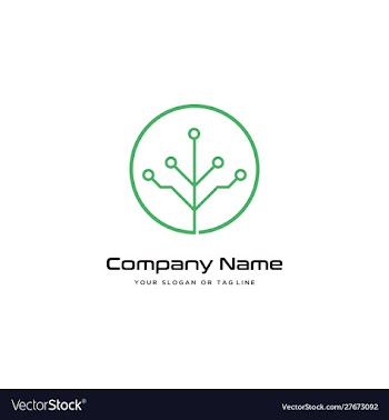 Tree technology logo design modern template vector image