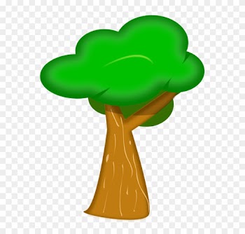 Tree Trunk Bark Green Forest Foliage Brown - Trees Clip Art