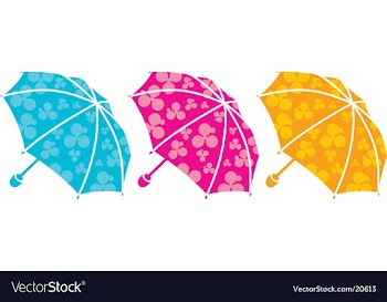 Tree umbrellas vector image