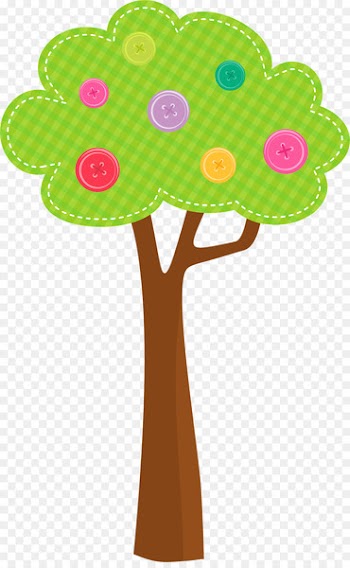 Tree Wall decal Image Sticker Illustration - sunbonnet background 