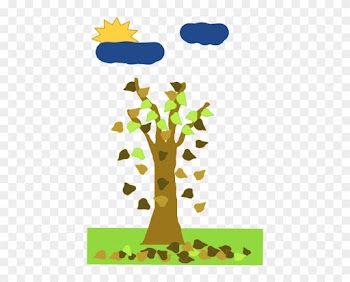 Tree With Leaves Falling Clip Art - Tree Falling Leaf Animation