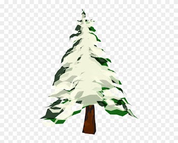 Tree With Snow Clip Art - Snow Tree Vector Png