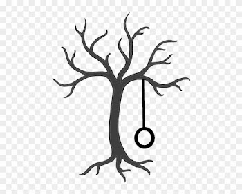 Tree With Tire Swing Clip Art - Tree With A Tire Swing