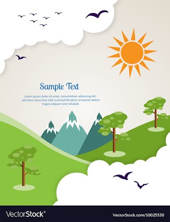 Trees and clouds vector image