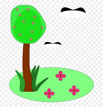 Trees And Flowers Cartoon