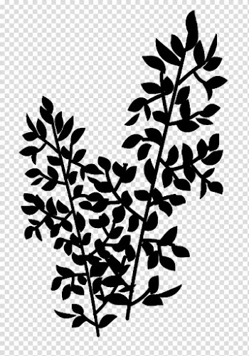 Trees and Twigs Brushes, black and white abstract painting transparent background PNG clipart