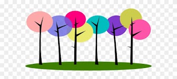 Trees Budding Tree Clipart Clipart Kid - Cartoon Trees In A Row