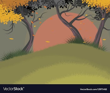 Trees falling scene vector image