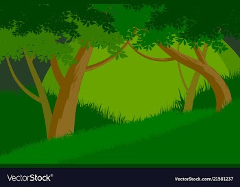 Trees forest scene vector image