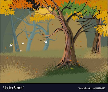 Trees forest vector image