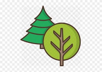 Trees Icon - Coniferous And Deciduous Trees Clipart