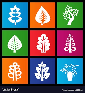  					Trees icons vector image														