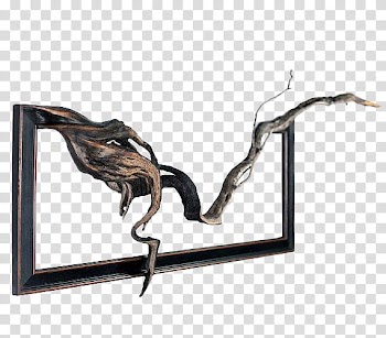 Trees In Frames s, black wooden frame transparent background PNG clipart