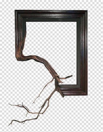 Trees In Frames s, black wooden frame transparent background PNG clipart