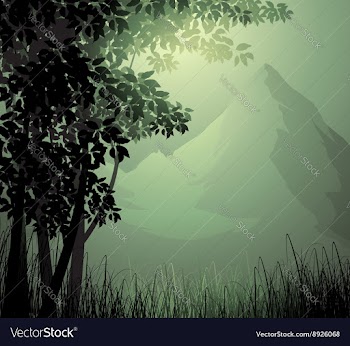 Trees scenery vector image