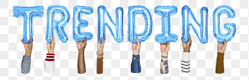 Trending word png, hands holding | Free PNG - rawpixel