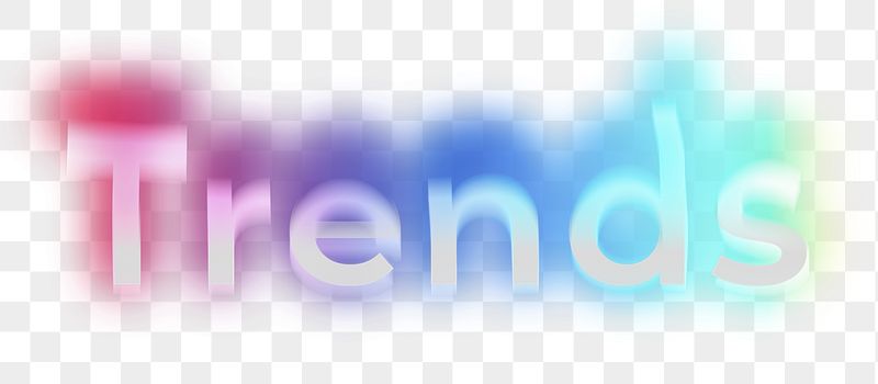 Trends png word sticker, neon | Free PNG - rawpixel