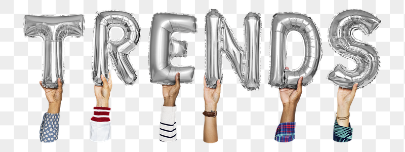 Trends word png, hands holding | Free PNG - rawpixel