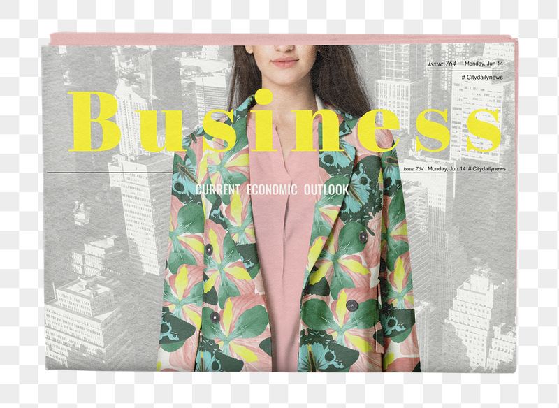 Trendy businesswoman png newspaper sticker, | Free PNG - rawpixel