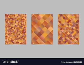 Trendy gradient square page template design set vector image