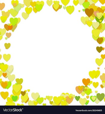 Trendy random heart background template design vector image