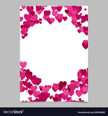Trendy random heart brochure background template vector image