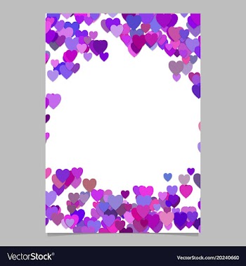 Trendy random heart brochure background template vector image