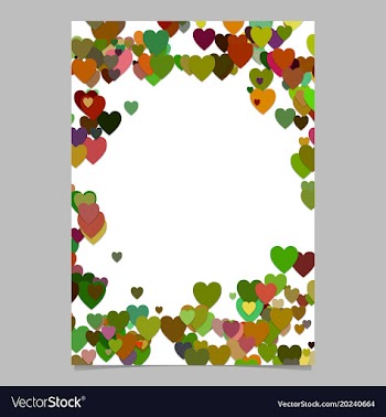 Trendy random heart brochure background template vector image
