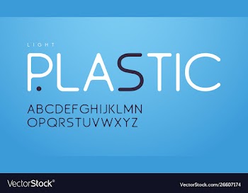 Trendy rounded slim style alphabet vector image