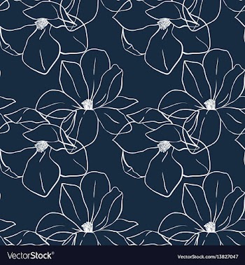 Trendy seamless floral print with magnolia flowers vector image