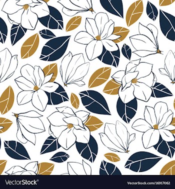 Trendy seamless pattern with botanical elements vector image