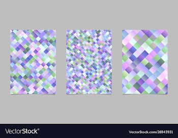 Trendy square pattern poster template set vector image