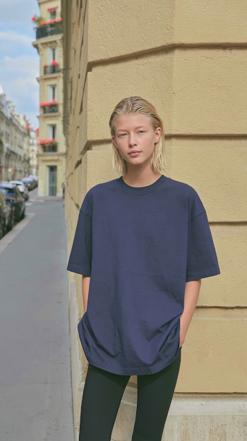 Trendy Young Blonde Model in Urban Setting