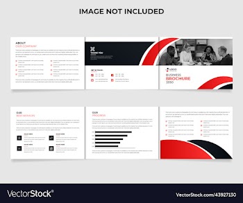 tri fold landscape business brochure design
