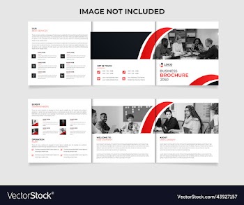 tri fold square business brochure and corporate de