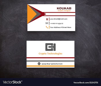 Tri lines business card vector image