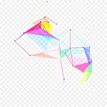 Triangle Area Pattern - Science Fiction singular vector floating color geometric lines 