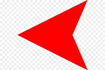 Triangle Area Point Red - Left Arrow PNG Pic 