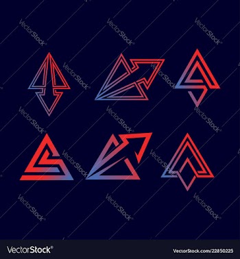 Triangle arrow logo vector image