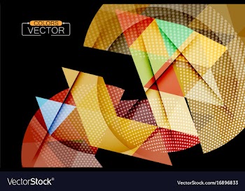 Triangle geometric shape colors vector image