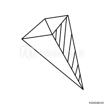triangle isometric line style design