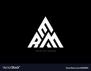 triangle letter branding rme creative logo