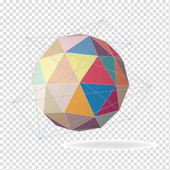 Triangle Line Circle, color triangles and connecting lines transparent background PNG clipart